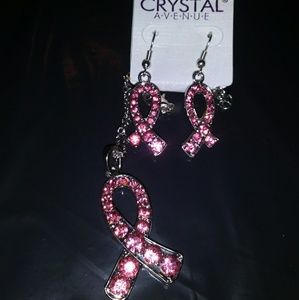 Breast cancer awareness necklace